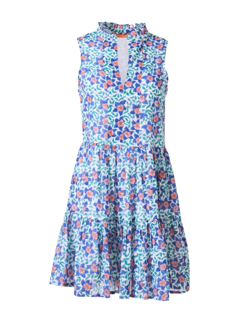 Blue Floral Print Cotton Dress Oliphant