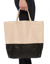 Featherweight Beige Color-Block Tote