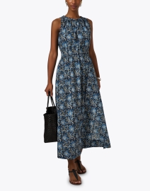 Look image thumbnail - Apiece Apart - Bali Black and Blue Print Dress