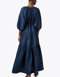 Back image thumbnail - Apiece Apart - Mitte Navy Silk Dress