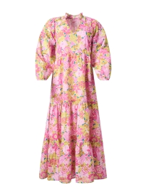 Product image thumbnail - Banjanan - Estelle Pink Floral Tiered Dress