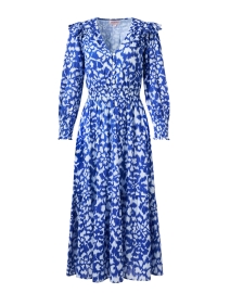 Product image thumbnail - Banjanan - Pearl Blue Ikat Cotton Dress