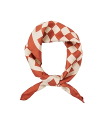 Product image thumbnail - Bembien - Alessia Red Check Silk Twill Scarf