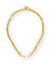 Product image thumbnail - Ben-Amun - Gold Chain Pearl Necklace