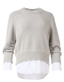 Raya Grey Sweater with White Underlayer