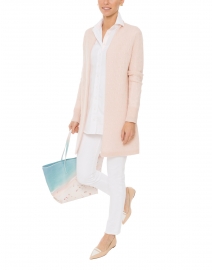 Sophie Pale Pink Cable Knit Cashmere Cardigan