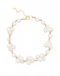 Product image thumbnail - Deborah Grivas - White Pearl Woven Necklace