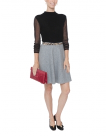 Grey/Oatmeal Reversible Double-Faced Skirt