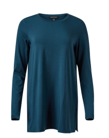 Teal Jersey Knit Tunic Top