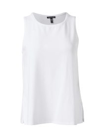 Product image thumbnail - Eileen Fisher - White Stretch Jersey Knit Tank