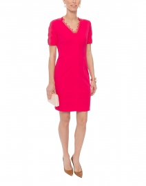 Ainsley Pink Stretch Cotton Dress