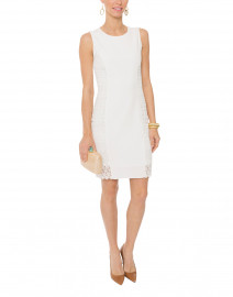 Dora White Dress with Lace Side Panels