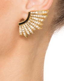 Ackley Golden Glow Crystal Clip Earrings