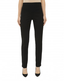 Front image thumbnail - Fabrizio Gianni - Black Stretch Side-Zip Tapered Pant