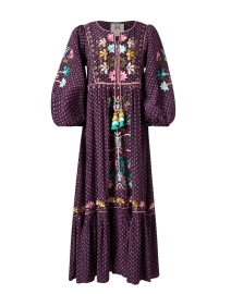 Product image thumbnail - Figue - Lottie Purple Embroidered Dress