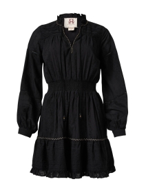 Rayne Black Embroidered Cotton Dress