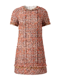 Coral Multi Tweed Dress