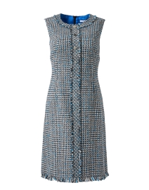 Laura Blue Tweed Sheath Dress