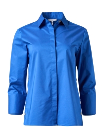 Maxine Blue Stretch Cotton Shirt