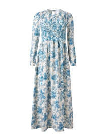 Product image thumbnail - Loretta Caponi - Lea Blue Print Dress