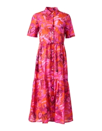 Product image thumbnail - Vilagallo - Eveline Pink Print Cotton Shirt Dress