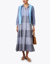 Look image thumbnail - Ro's Garden - Jinette Blue Print Maxi Dress