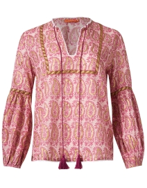 Pink Paisley Cotton Voile Top