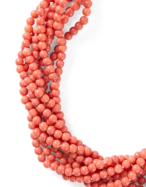 Front image thumbnail - Kenneth Jay Lane - Coral Multi Strand Necklace