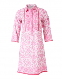 Phoebe Light Pink and White Floral Cotton Dress