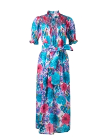 Elena Blue Floral Print Dress