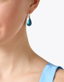 Look image thumbnail - Alexis Bittar - Blue Lucite Dewdrop Earrings