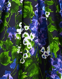 Fabric image thumbnail - Samantha Sung - Audrey Indigo White and Green Print Stretch Cotton Dress
