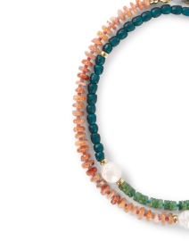 Front image thumbnail - Lizzie Fortunato - Cabana Pearl and Stone Beaded Necklace