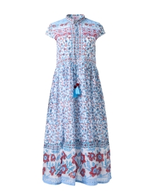 Red White and Blue Print Cotton Dress