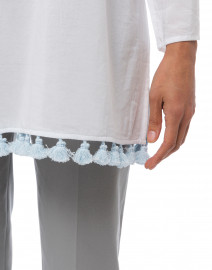 Extra_2 image thumbnail - Sail to Sable - White Embroidered Cotton Tunic Top