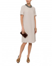 Light Beige Dress with Ruched Back