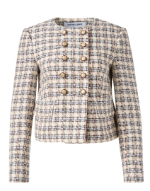 Bentley Ivory and Gold Plaid Jacket