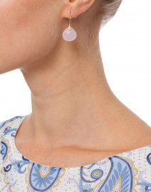 Look image thumbnail - Atelier Mon - Pink Chalcedony Drop Earrings