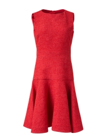 Hibiscus Red Wool Crepe Dress