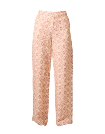 Del Ray Beige and Pink Print Pant