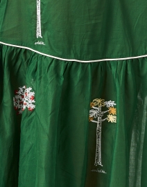 Fabric image thumbnail - Farm Rio - Green Embroidered Cotton Dress