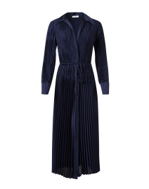 Product image thumbnail - Vince - Navy Pleated Shirt Dress
