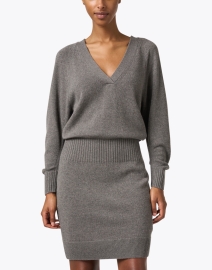 Front image thumbnail - Brochu Walker - Idris Grey Sweater Dress