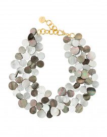 Grey Mother of Pearl Cluster Necklace