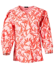 Product image thumbnail - Marc Cain - Red and Pink Print Cotton Top