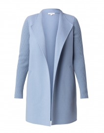 Harbor Blue Wool Cashmere Coat