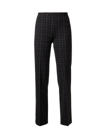 Product image thumbnail - Peace of Cloth - Jules Navy Plaid Knit Pull On Pant