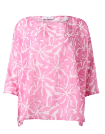 Product image thumbnail - WHY CI - Pink Floral Print Cotton Blouse
