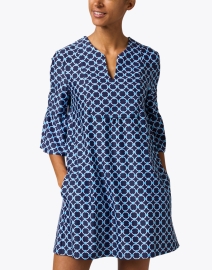 Front image thumbnail - Jude Connally - Kerry Navy Geo Printed Dress