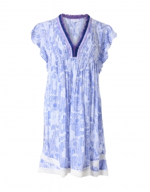 Poupette St Barth - Sasha Blue and White Floral Lace Dress